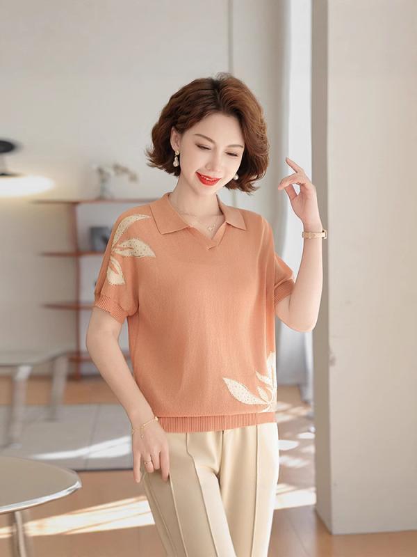 Tシャツ レディース 接触冷感 トップス 半袖 襟付き 襟付きシャツ 40代 シニア 中高年 薄手 伸縮性 ゆったり 涼しい カジュアル 無地 夏 shadowtail-11224609 シャドーテール パッケージ画像