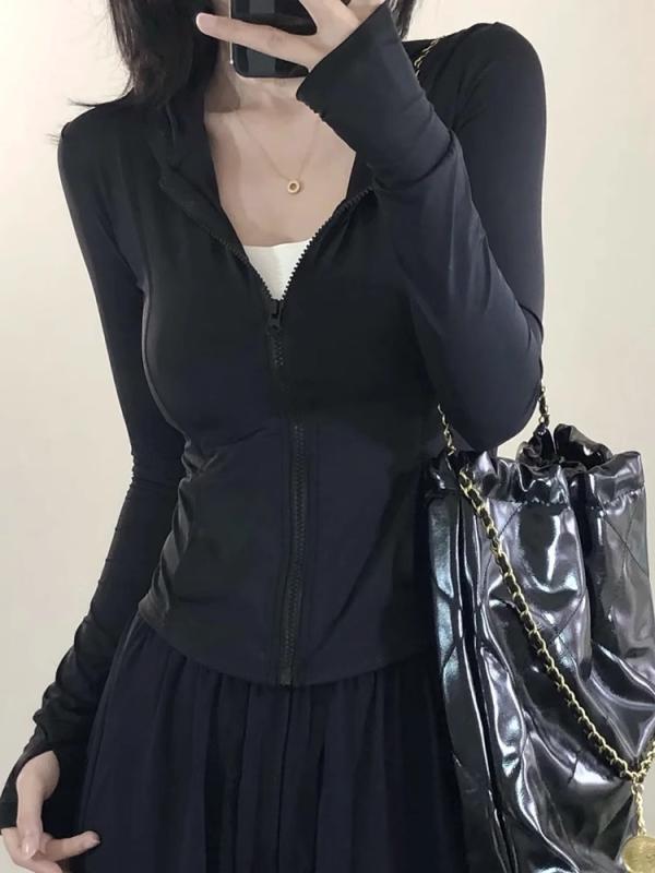 UVカット パーカー レディース 接触冷感 薄手 軽量 速干 アウター 長袖 指穴付き 羽織り 日焼け防止 紫外線対策 アウトドア ランニング ウォーキング 春夏 おしゃれ シンプル