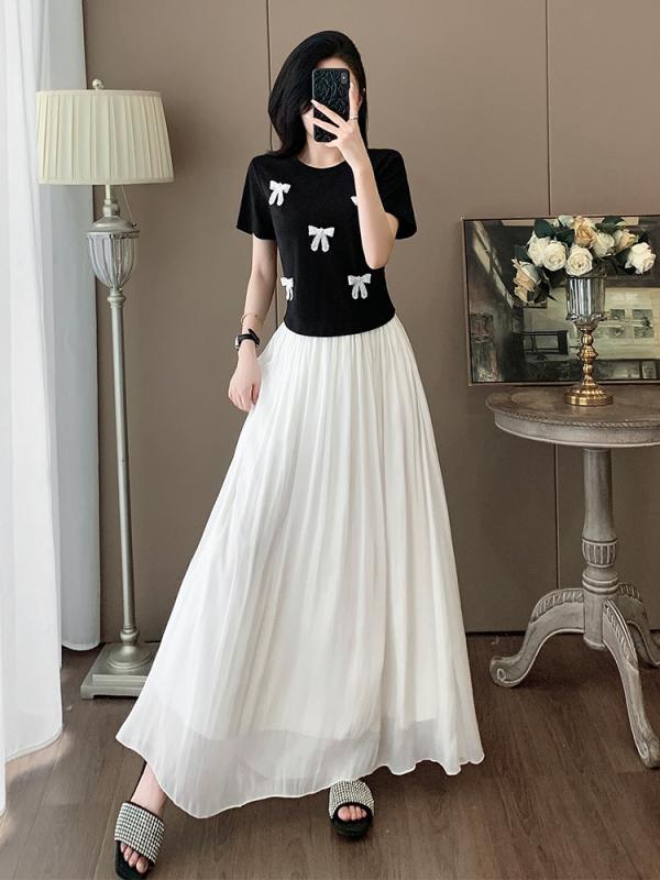 スカート スーツ セットアップ レディース 春夏 半袖 トップス Tシャツ ミニスカート カジュアル デート お出かけ 大人 フェミニン 上品 シンプル 綺麗め 着痩せ 体型カバー 韓国風 ファッション おしゃれ かわいい