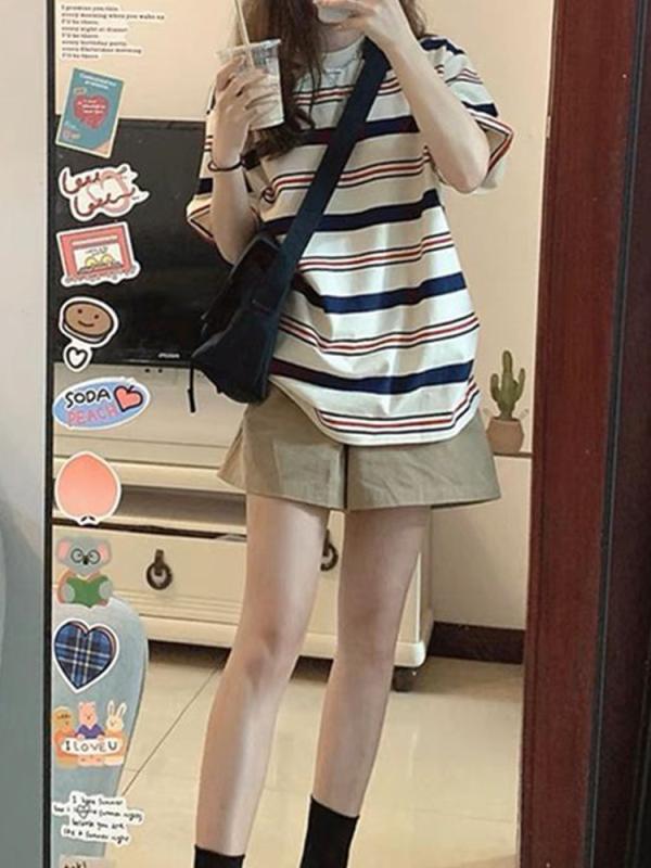 セットアップ レディース 半袖 トップス カットソー 短袖 Tシャツ ショートパンツ 短パン ボトムス 半パンツ 2点セット 上下セット スポーツウェア 運動着 部屋着 ルームウェア 学生 カジュアル ルーズ ゆったり 体型カバー 通学 普段使い 日常