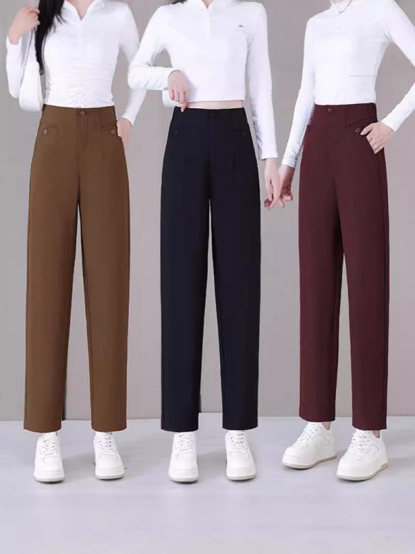 パンツ レディース テーパードパンツ 春秋 ハイウエスト 九分丈 ゆるめ テーパードシルエット 楽ちん カジュアルパンツ ボトムス 美脚効果 普段使い 着痩せ効果・素材: ポリエステル100%・スタイル: カジュアル、韓系風・パンツ丈: 九分丈・ウエスト: ハイウエスト・厚さ: 薄手・ディテール: ポケット・カラー展開: ブラック、カーキ、ブリックレッド・サイズ展開: 26, 27, 28, 29, 30, 31, 32・伸縮性: 中弾力・性別: レディース・カテゴリ: カジュアルパンツ・加工: 高温定型