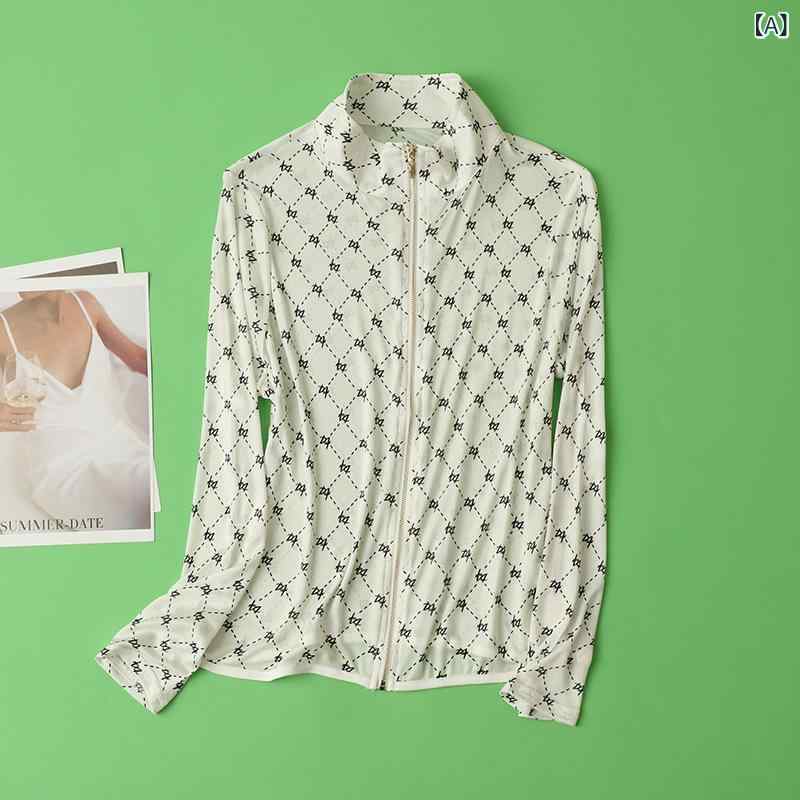 カーディガン レディース 長袖 薄手 シルク100% ニット アウター 服 デジタルプリント 春夏 通気性 柔らかい 紫外線対策 UVカット 軽やか 羽織り 高級感 上品 大人カジュアル