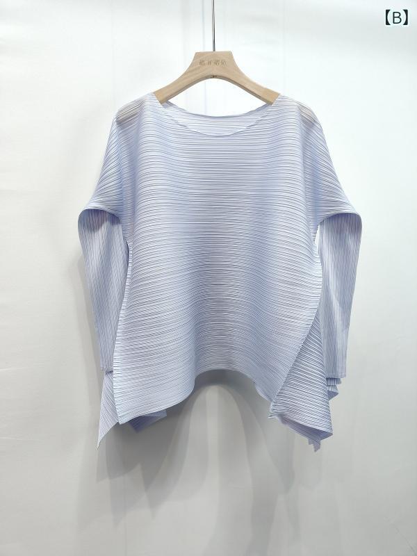Tシャツ レディース 長袖 Aライン ゆったり 体型カバー スリット 袖口 デザイン タッセル付き トップス おしゃれ きれいめ カジュアル 春物 shadowtail-11260281 シャドーテール サンプル画像3