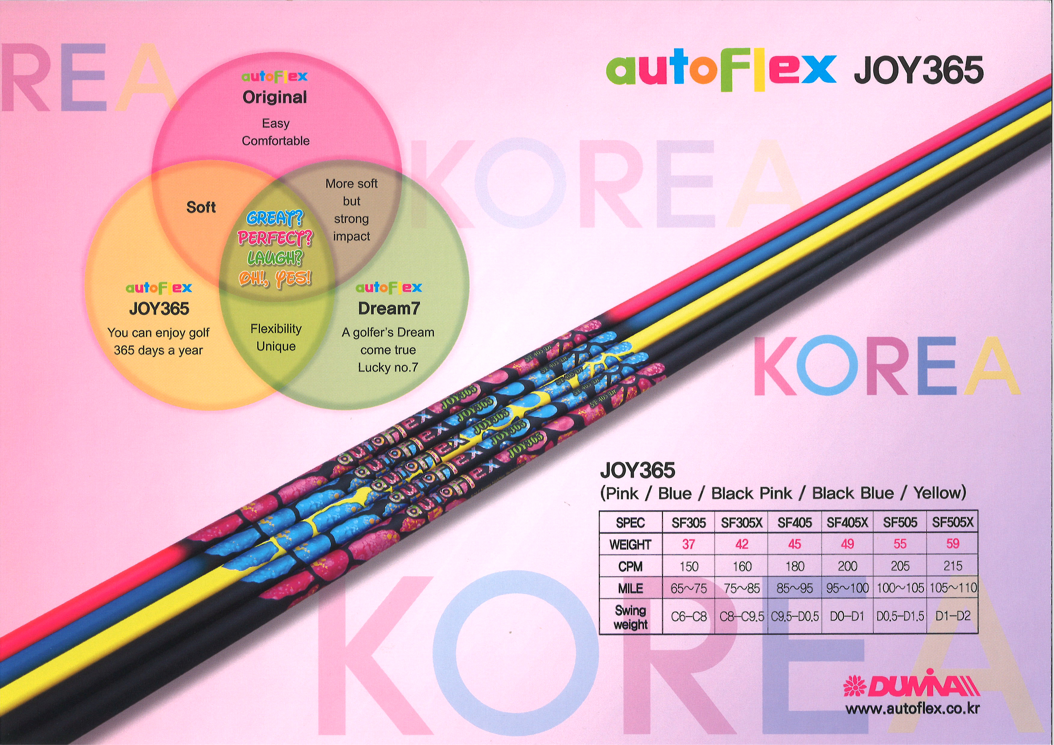 新作 AutoFlex shaft オートフレックス シャフト JOY365 (ジョイ・サンロクゴ） 選べるスリーブ付きシャフト