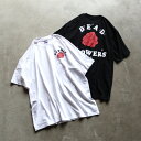 BEDWIN & THE HEARTBREAKERS トップス 正規販売 半袖 バラの花 グラフィック Tシャツ S/S PRINTED TEE "NICHOLSON" ホワイト/ブラック 2色展開 2025春夏新作