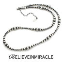 BELIEVEINMIRACLE,ビリーブインミラクル,SILVER BZ NECKLACE VINTAGE,シルバーワイドビーズ ロングネックレス,ブレスレット,2WAY,silver 925,ヴィンテージ,通販