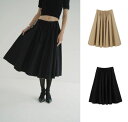 CLANE 正規商品 スカート クラネ タック ディテール フレアー スカート TUCK DETAIL FLARE SKIRT ベージュ/ブラック BEIGE/...