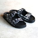 CLUCT サンダル クラクト 総柄プリント サンダル HAVENHURST SANDAL アウトドア レジャー ビーチ ブラック BLACK 2025春夏新作