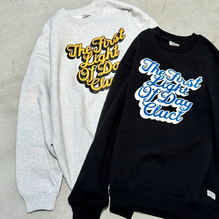 【期間限定 5月10日 20:00まで】CLUCT トップス クラクト グラフィック クルーネック スウェット THE FIRST LIGHT OF DAY CREW SWEAT ブラック/アッシュ BLACK/ASH 2色展開 2025秋冬新作