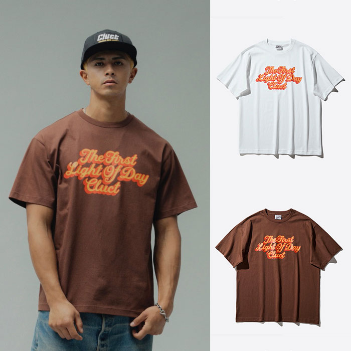 樂天商城 - CLUCT トップス クラクト グラフィック プリント 半袖 Tシャツ THE FIRST LIGHT OF DAY S/S TEE ホワイト/ブラウン WHITE/BROWN 2色展開 2026春夏新作