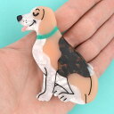 ククシュゼット 正規商品 ヘア アクセ クリップ 犬 Coucou Suzette ビーグル ヘア クロー Beagle Hair Claw ブラウン系 Brown