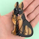 ククシュゼット 正規商品 ヘア アクセ クリップ 犬 Coucou Suzette ジャーマン シェパード ヘア クロー German Shepherd Hair Claw ブラウン Brown