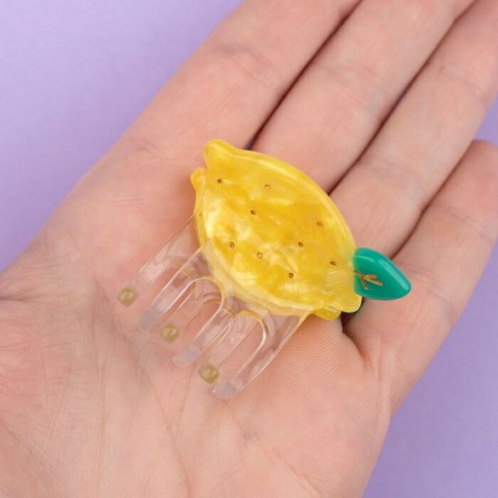 ڸ 3,980߰ʾ ̵ ֥դۥ奼å  إ  ߥ å ե롼 ʪ 襤 Coucou Suzette  إ  Lemon Mini Hair Claw  Yellow