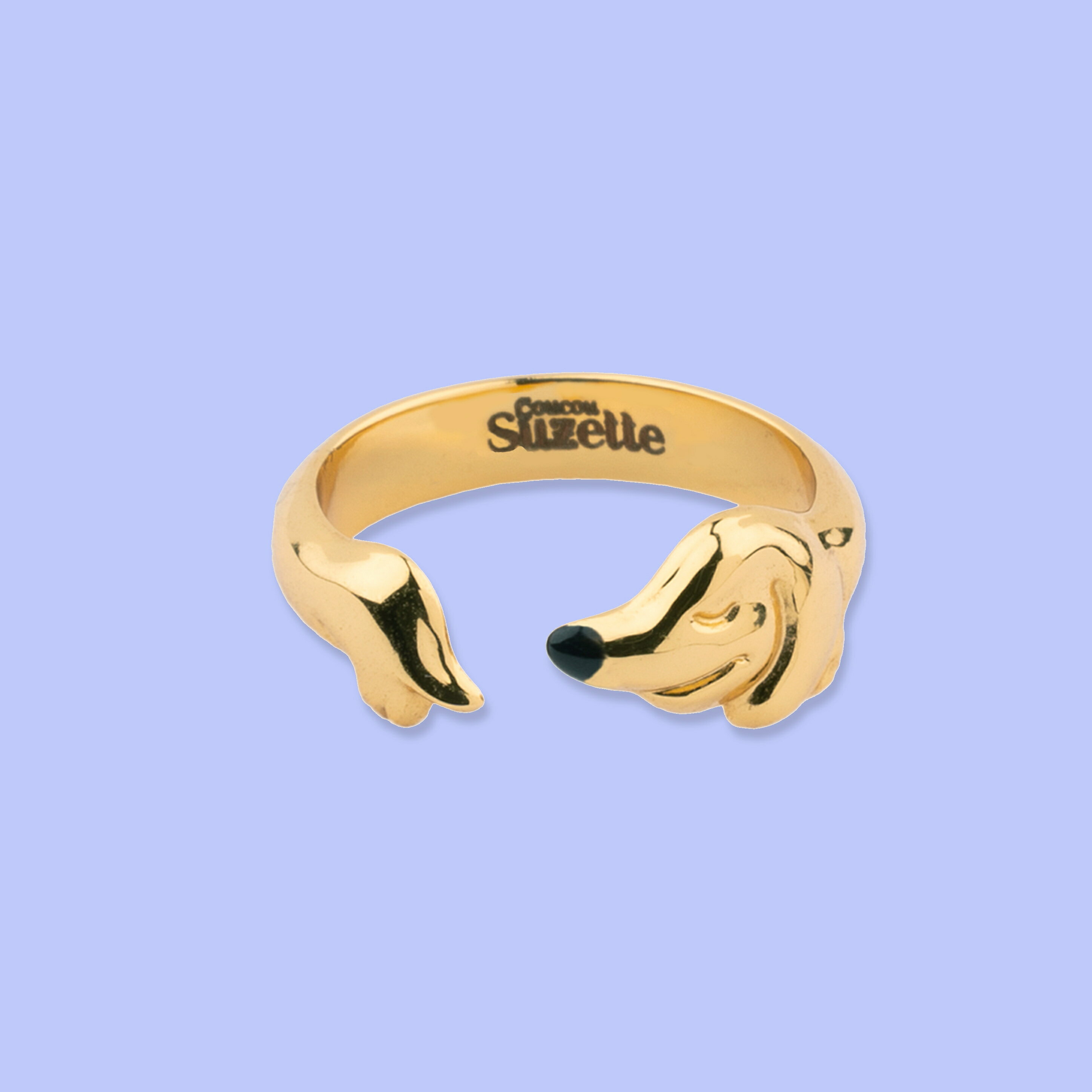 指輪 【公式通販 3,980円以上 送料無料 ブランド袋付き】ククシュゼット 正規商品 アクセ 指輪 おしゃれ 個性的 犬 可愛い フランス ギフト Coucou Suzette ダックスフンド リング Dachshund Ring ゴールド Gold
