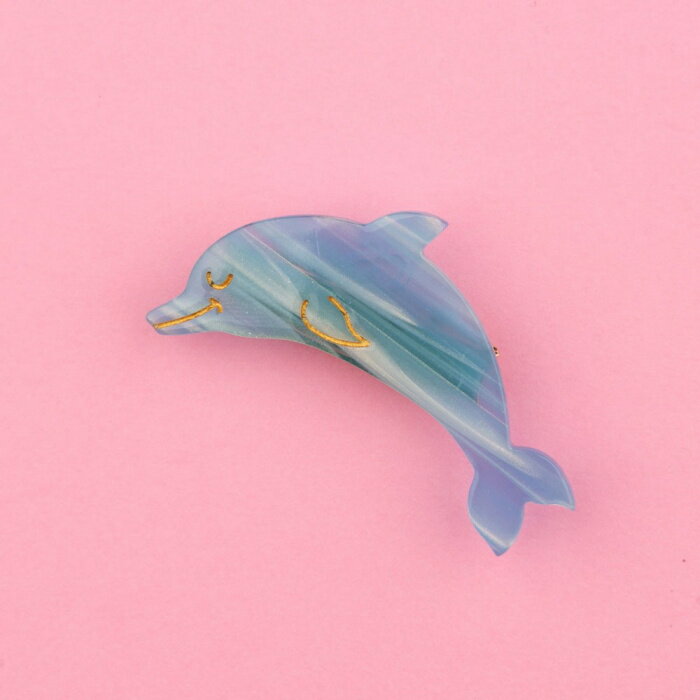 楽天Shafter【公式通販 3,980円以上 送料無料 ブランド袋付き】ククシュゼット 正規商品 ヘア アクセ ピン かわいい 海 夏 魚 フランス ギフト Coucou Suzette イルカ クリップ Dolphin Hair Clip ブルー Blue