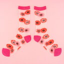 ククシュゼット 正規商品 靴下 レディース シースルー かわいい 花 フランス Coucou Suzette ポピー シアー ソックス Poppy Sheer Socks ピンク×レッド