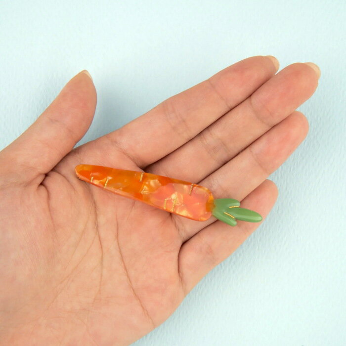 ククシュゼット 正規商品 ヘア アクセ ピンギフト 新作 野菜 個性的 にんじん Coucou Suzette キャロット クリップ Carrot Hair Clip オレンジ Orange