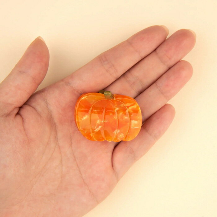 ククシュゼット 正規商品 ヘア アクセ 新作 秋 ハロウィン かぼちゃ Coucou Suzette パンプキン ミニ ヘア クロー Pumpkin Mini Hair Claw オレンジ Orange