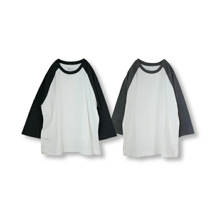 Rakuten - エディットクロージング ロンT EDIT CLOTHING ラグラン 7分袖 Tシャツ RAGLAN SEVEN SLEEVE ブラック/チャコール BLACK/CHACOAL 2色展開 2026春夏新作