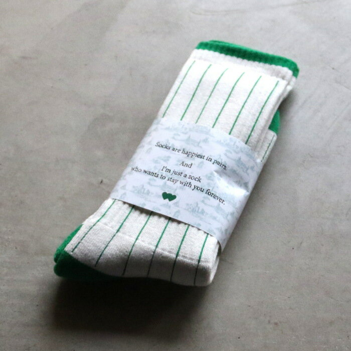 HELLA GREEN 靴下 ヘラグリーン ストライプ ソックス HELLA GREEN Stripe Sox ネイビー/グリーン 2色展開 2025秋冬新作