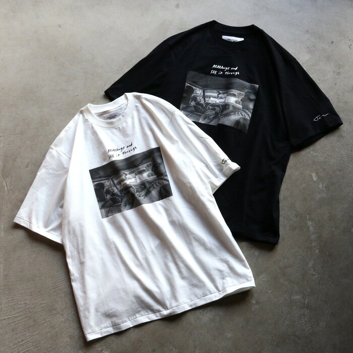 ジョンメイソンスミス JOHN MASON SMITH フォト プリント 半袖 Tシャツ JAI TANJU SEE IT THROUGH S/S T-SHIRT ホワイト/ブラック 2色展開 2026春夏新作