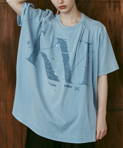Rakuten - Knuth Marf クヌースマーフ タック ディティール オーバーサイズ Tシャツ tuck detail oversized tee(unisex) ブラウン/ブルー/ブラック 3色展開 2026春夏新作