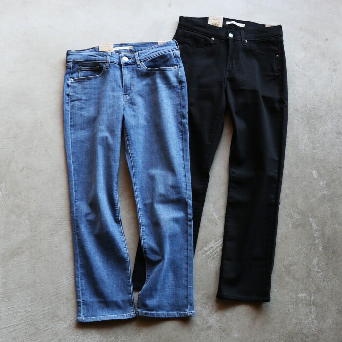 樂天商城 - Levi's デニム レディース リーバイス レディース クラシック ストレート ジーンズ ブラック/ミディアムインディゴ Black/Medium Indigo 2026春夏新作