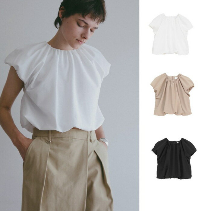 Rakuten - MANOF 正規商品 トップス マノフ バルーン カット トップス BALLOON CUT TOPS ホワイト/ベージュ/ブラック WHITE/BEIGE/BLACK 3色展開 2026春夏新作