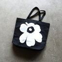 大特価 期間限定特別価格【7月18日13:00まで】marimekko 正規商品 マリメッコ トートバッグ ユニセックス Unikko Torna Wx トートバッグ コットン トートバッグ ウニッコ 花 Black ブラック 2025春夏新作