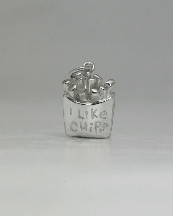 Poly Things 正規取扱 ポリーシングス ペンダント トップ アクセサリー ギフト チップス ポテト I Like Chips シルバー925 Silver