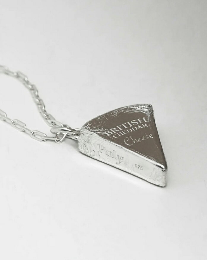 Poly Things 正規取扱 ポリーシングス ペンダント トップ アクセサリー ギフト チーズ Favorite Cheese シルバー925 Silver