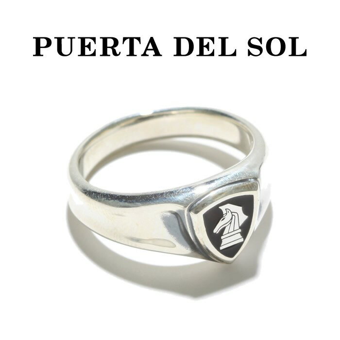 プエルタデルソル 指輪 メンズ PUERTA DEL SOL プエルタデルソル Chess Knight Emblem Ring チェスナイト エンブレム リング SILVER シルバー