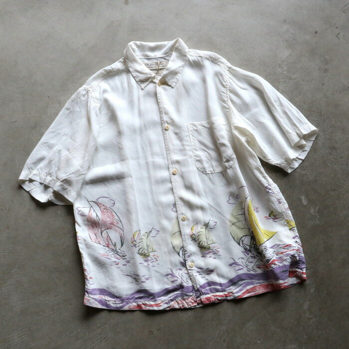 レミレリーフ シャツ REMI RELIEF レーヨン アロハ シャツ(ヨット総柄) Rayon Aloha Shirt オフホワイト Off White 2026年春夏新作