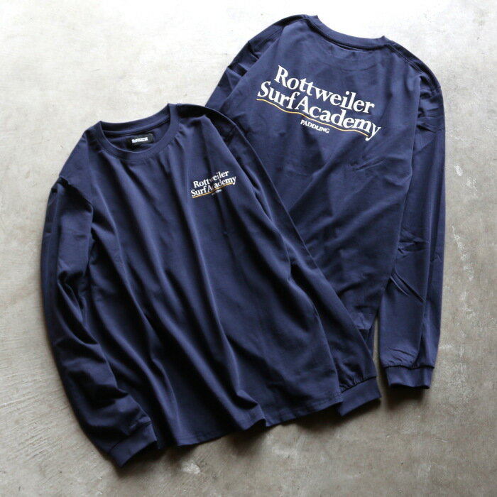 樂天商城 - ロットワイラー トップス ROTTWEILER プリント 長袖Tシャツ R9 SURF ACADEMY LS TEE ネイビー Navy 2026春夏新作