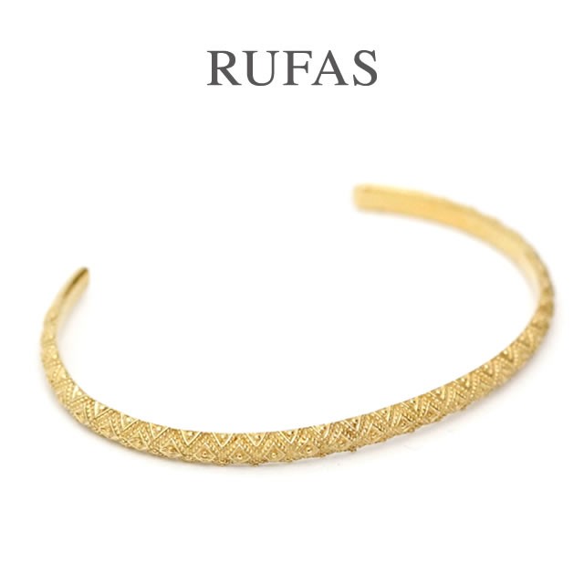 RUFAS ルーファス,バングル BANGLE　ナローバングル シルバー K18ゴールドコーティング Silver GOLD　メンズ レディース　ユニセックス正規取扱い　通販