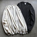 SEABEES トップス ユニセックス シービーズ ダメージ サーマル クルーネック 長袖 Tシャツ Damaged Thermal L/S Tee ブラック/アイボリー 2色展開 2024春夏新作