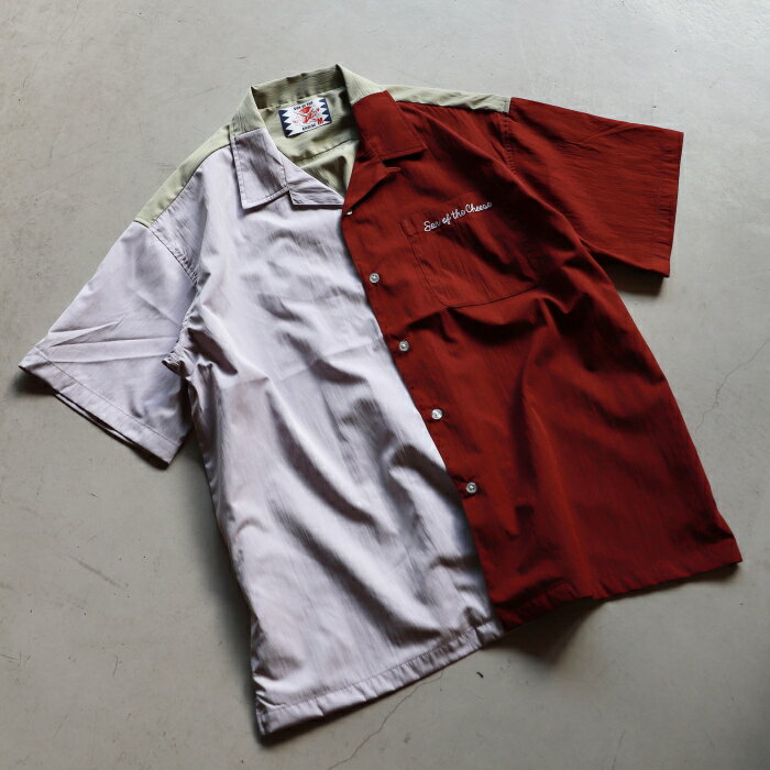 樂天商城 - サノバチーズ トップス SON OF THE CHEESE トリコロール シャツ TRI COLOR SHIRT マルチ MAROON 2026春夏新作
