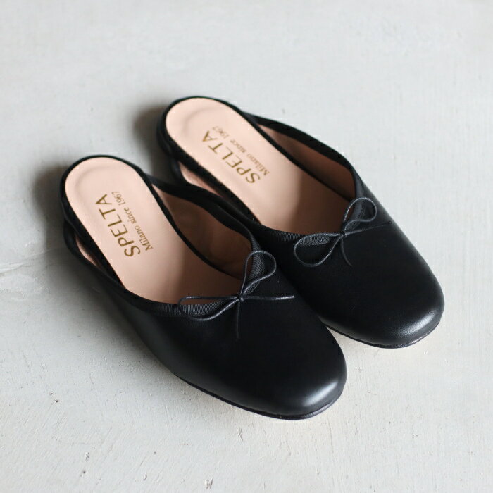 限定セール価格 スペルタ シューズ SPELTA OLGA MULE NAPPA NERO バレエシューズ スリッパ ミュール ブラック BLACK