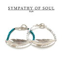 SYMPATHY OF SOUL Style@fB[X@VpV[Iu\E@X^C@feather Beads Bracelet tFU[r[YuXbg ^[RCY@nECg yKi ʔ́z