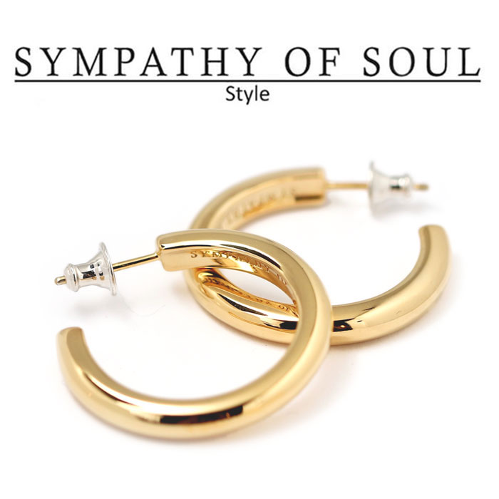 楽天Shafterシンパシーオブソウル スタイル レディース SYMPATHY OF SOUL Style ワイドフープピアス ラージ ブラス ゴールド Wide Hoop Pierce - Lg BRASS GOLD【正規商品 公式通販】