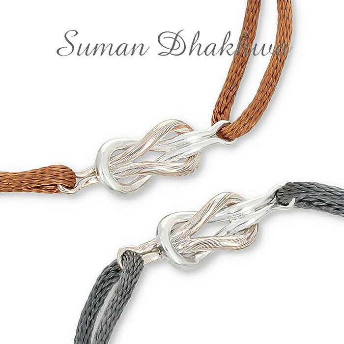 ޥå ֥쥹 ʥ Υåȥ ֥쥹å ⥯ߥС Suman Dhakhwa Eternal Knot Cord Bracelet MOKUME  Silver Ρ