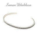 スーマンダックワ バングル Suman Dhakhwa カーブドナローカフ シルバー Carved Narrow Cuff Silver