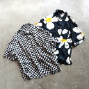 SUNNY SPORTS シャツ サニースポーツ 花 チェック プリント ボックス シャツ PRINTED BOX SHIRTS チェック/デイジー CHECK/DAISY(BLACK) 2柄展開 2025春夏新作