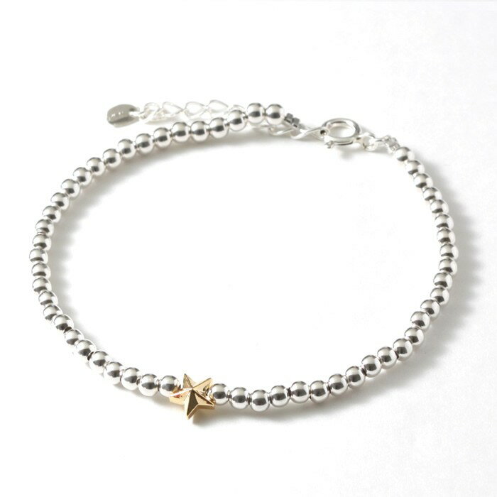  ֥쥹å   ǥ Сܡӡ֥쥹 SWING Sm. Silver Ball Beads Bracelet w/Tiny Star Silver