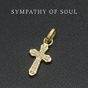 SYMPATHY OF SOUL シンパシーオブソウル Smooth Cross Pendant K18YG Diamond スムースクロス ペンダント K18イエローゴールド ダイヤモンド【正規商品 公式通販】