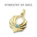 SYMPATHY OF SOUL　別注 Symbolic Eagle Pendant Small K18 Gold coating Turquoise シンボリックイーグルペンダント スモール　ターコイズ 