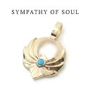 VpV[Iu\E lbNX y_g S[h SYMPATHY OF SOUL Symbolic Eagle Pendant Small K10 Yellow Gold Turquoise V{bNC[Oy_g X[@^[RCY@K10YG yKi ʔ́z