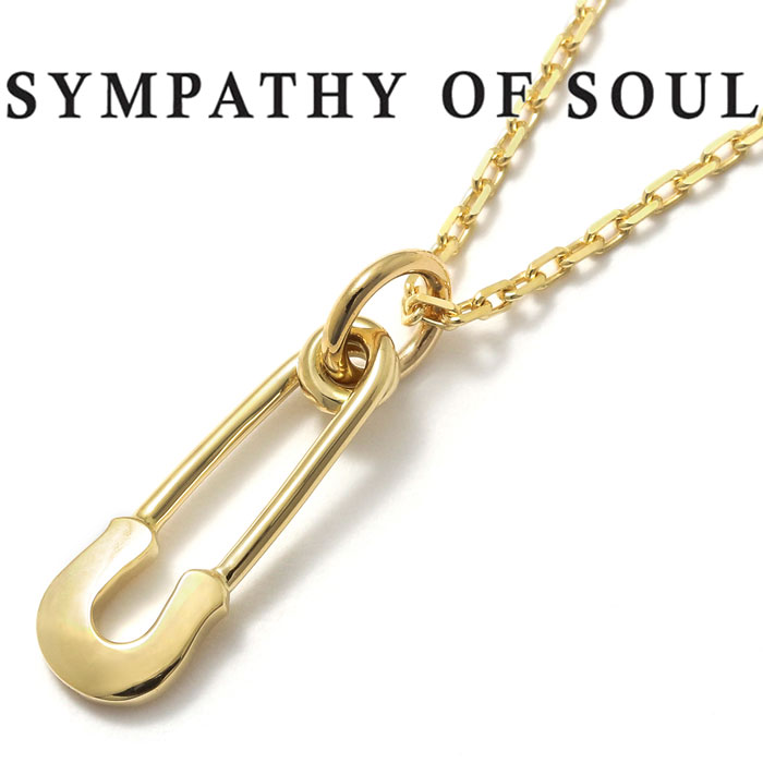 ѥ֥ͥå쥹եƥԥ󥻥åSYMPATHYOFSOULSafetyPinCharmK18YellowGold1.3mmchainK18YGʸΡ
