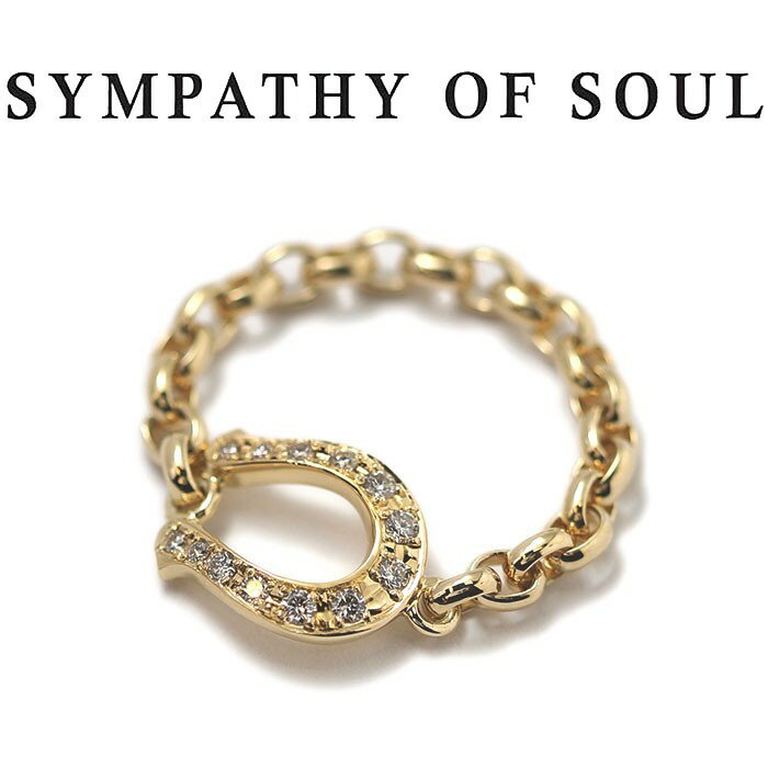 ѥ֥󥰥ɻK18YGSYMPATHYOFSOULHorseshoeChainRingK18YGw/DiamondʸΡ