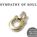 楽天ShafterSYMPATHY OF SOUL シンパシーオブソウル 当店別注 Horseshoe Amulet Combination SILVER BRASS Diamond ホースシュー アミュレット コンビ シルバー 真鍮 ダイヤ 【正規商品 公式通販】